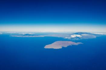The island of Kaho'olawe with Maui in the background